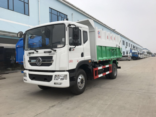 國(guó)六東風(fēng)D9壓縮式對(duì)接垃圾車（12方）
