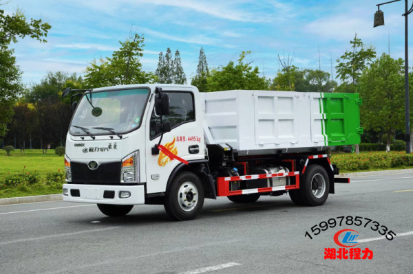 重汽豪曼藍牌勾臂垃圾車
